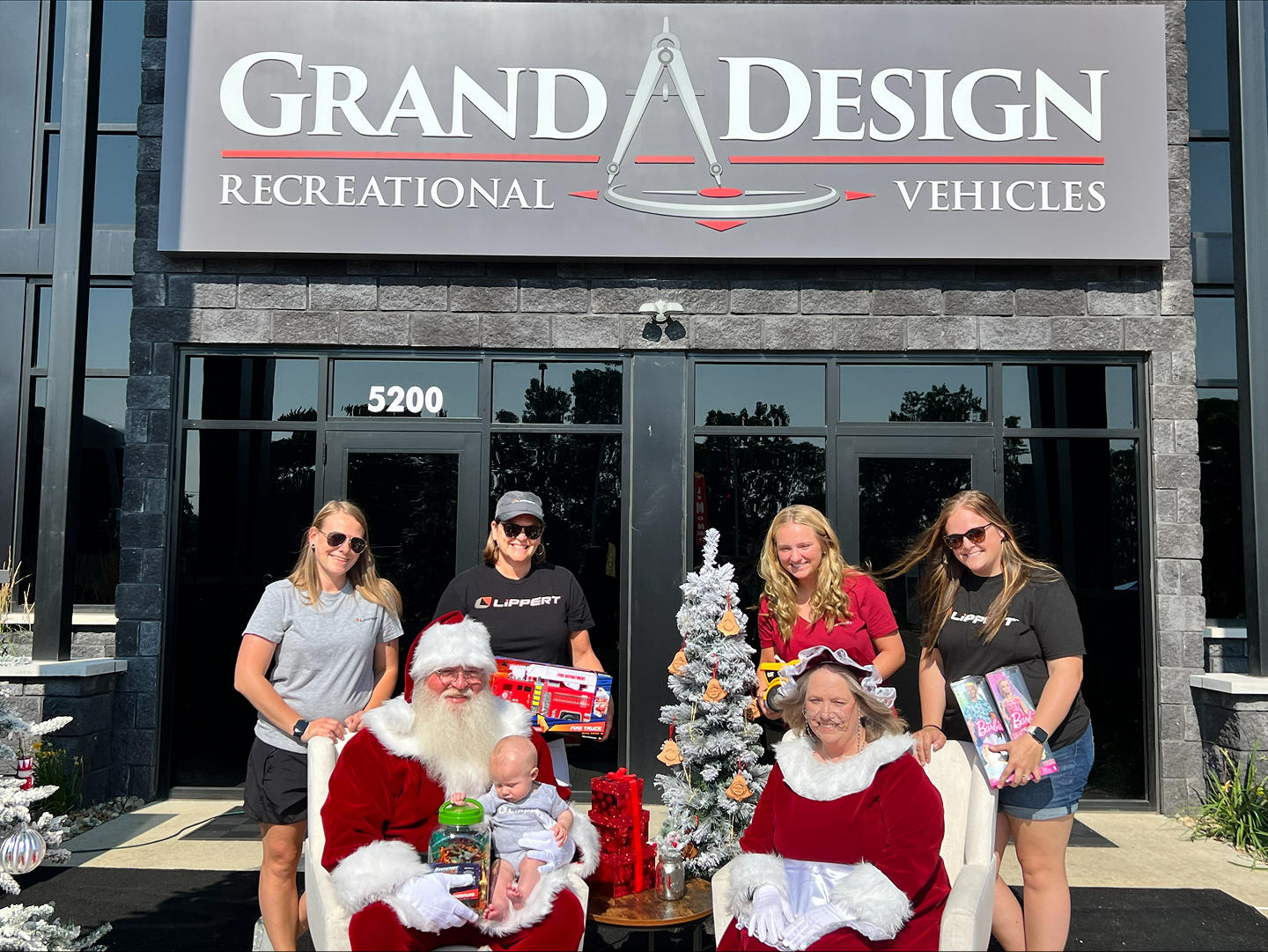 Christmas in July event with Toys for Tots