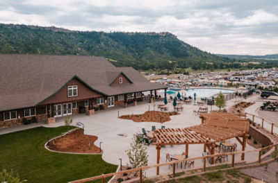 Aerial View of pool area at Yogi Bear's Jellystone Park