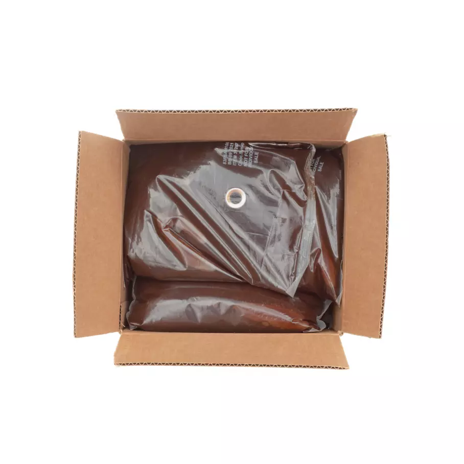 HERSHEY'S Chocolate Syrup, 21.6 lb box, 4 pouches - Top of Package