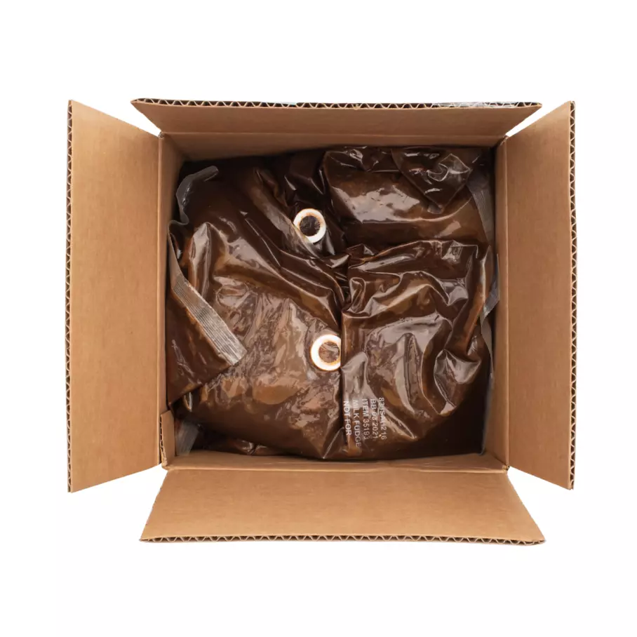 HERSHEY'S Milk Chocolate Fudge Topping, 48 fl. oz. pouch, 4 pouches - Top of Package