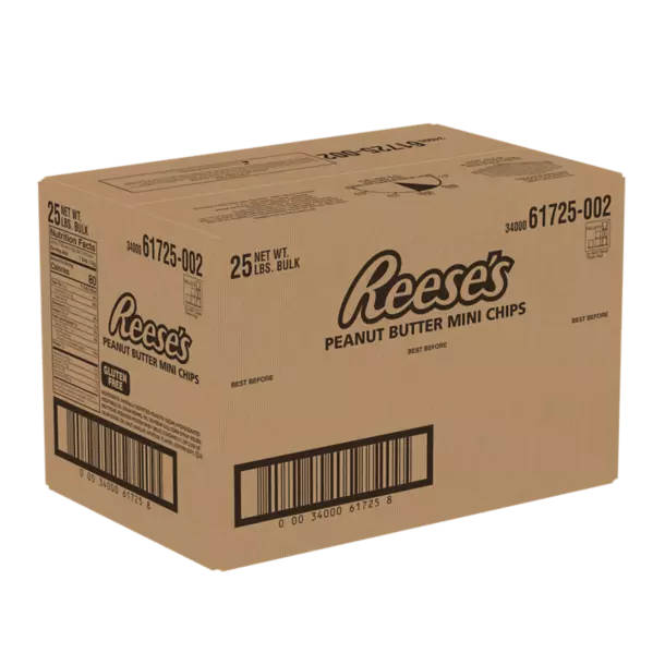 REESE'S Peanut Butter Mini Baking Chips, 25 lb box