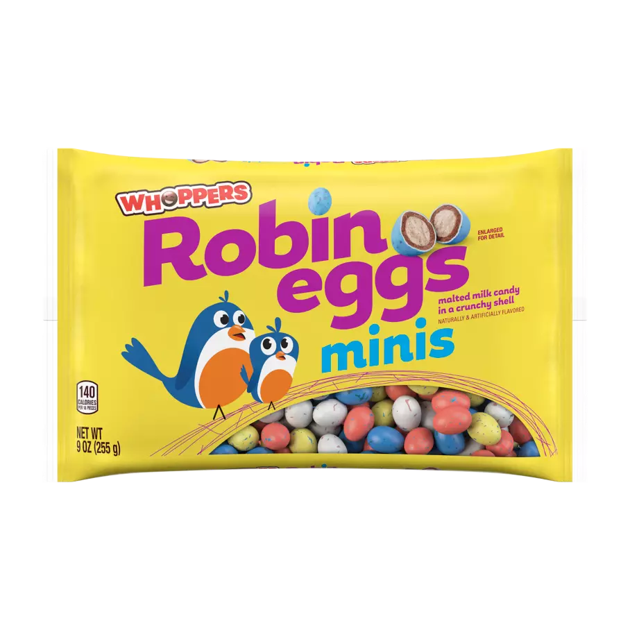 WHOPPERS ROBIN EGGS Minis Malted Milk Balls, 9 oz bag