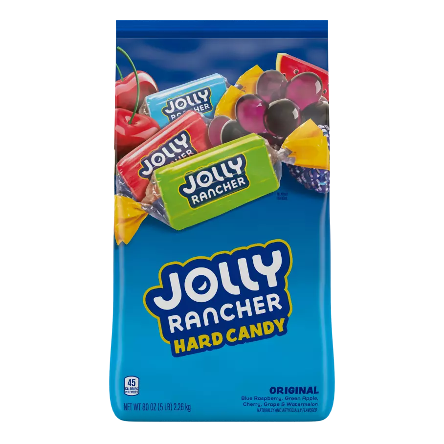 JOLLY RANCHER Original Flavors Hard Candy, 80 oz bag, 360 pieces - Front of Package