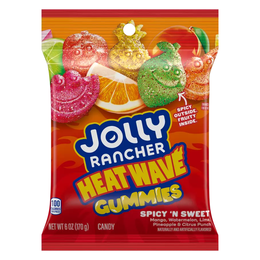 JOLLY RANCHER Gummies Heat Wave, 6 oz bag - Front of Package