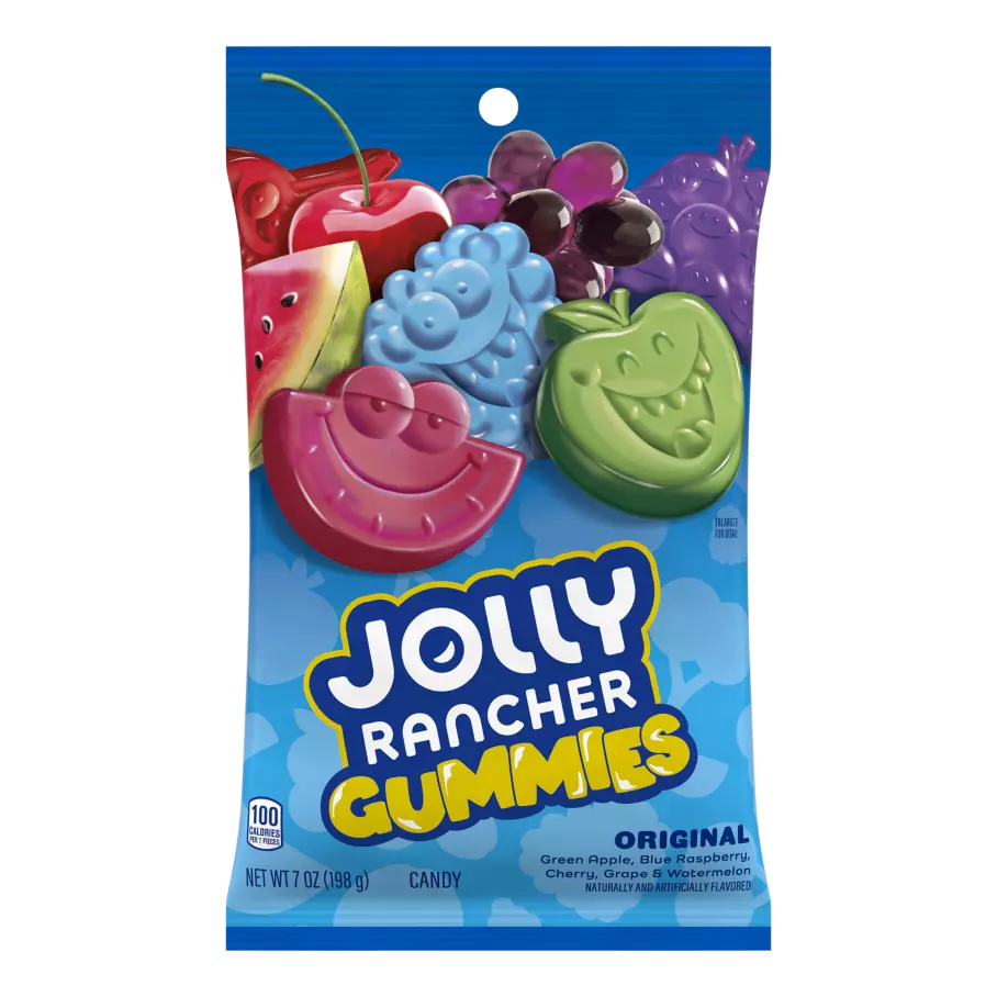JOLLY RANCHER Gummies Original Flavors, 7 oz bag - Front of Package