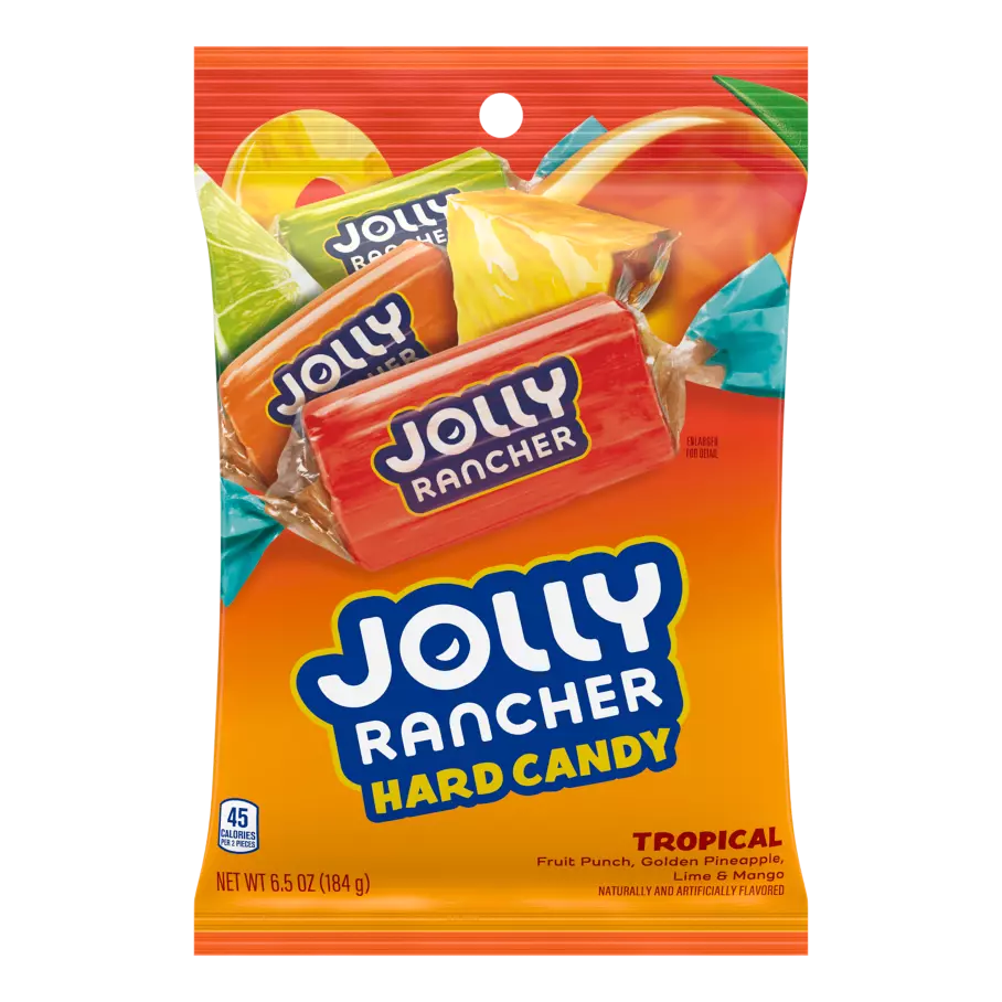 JOLLY RANCHER Tropical Hard Candy, 6.5 oz bag - Front of Package
