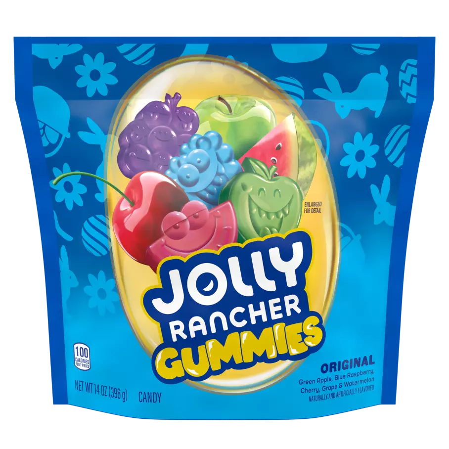 JOLLY RANCHER Easter Gummies Original Flavors, 14 oz bag - Front of Package