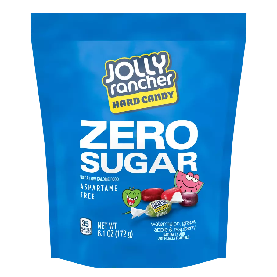 JOLLY RANCHER Zero Sugar Original Flavors Hard Candy, 6.1 oz bag - Front of Package