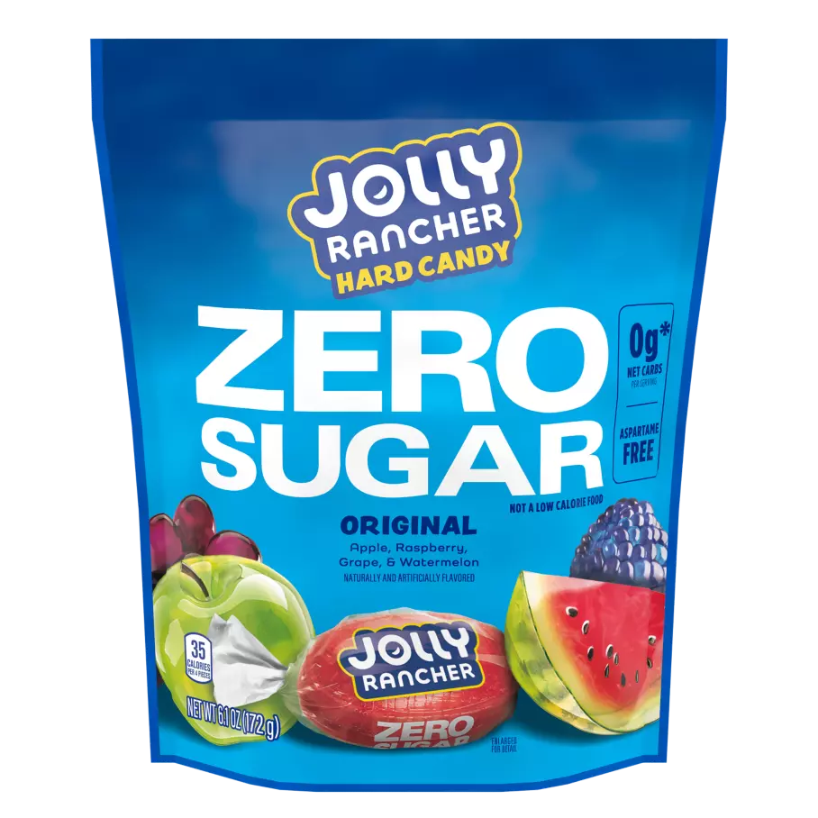 JOLLY RANCHER Zero Sugar Original Flavors Hard Candy, 6.1 oz bag - Front of Package