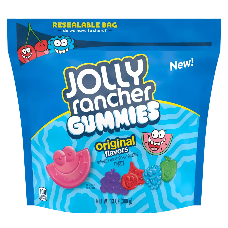 JOLLY RANCHER Gummies Original Flavors, 13 oz bag - Front of Package