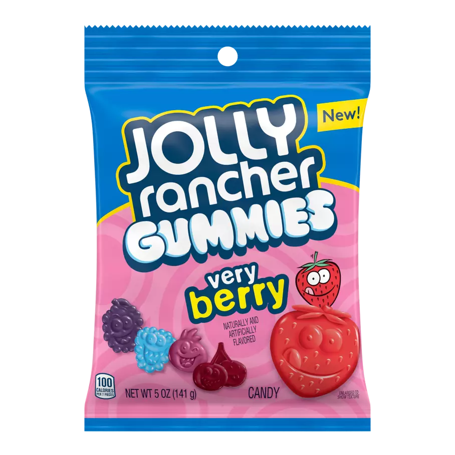 JOLLY RANCHER Gummies Very Berry, 5 oz bag - Front of Package