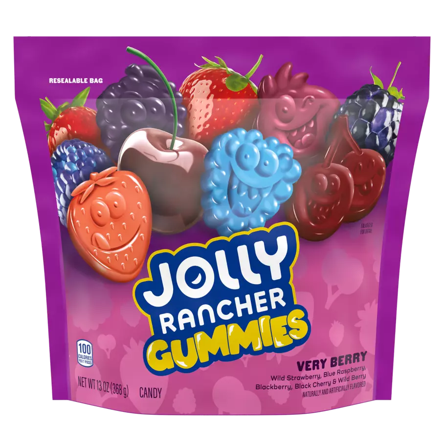 JOLLY RANCHER Gummies Very Berry, 13 oz bag - Front of Package