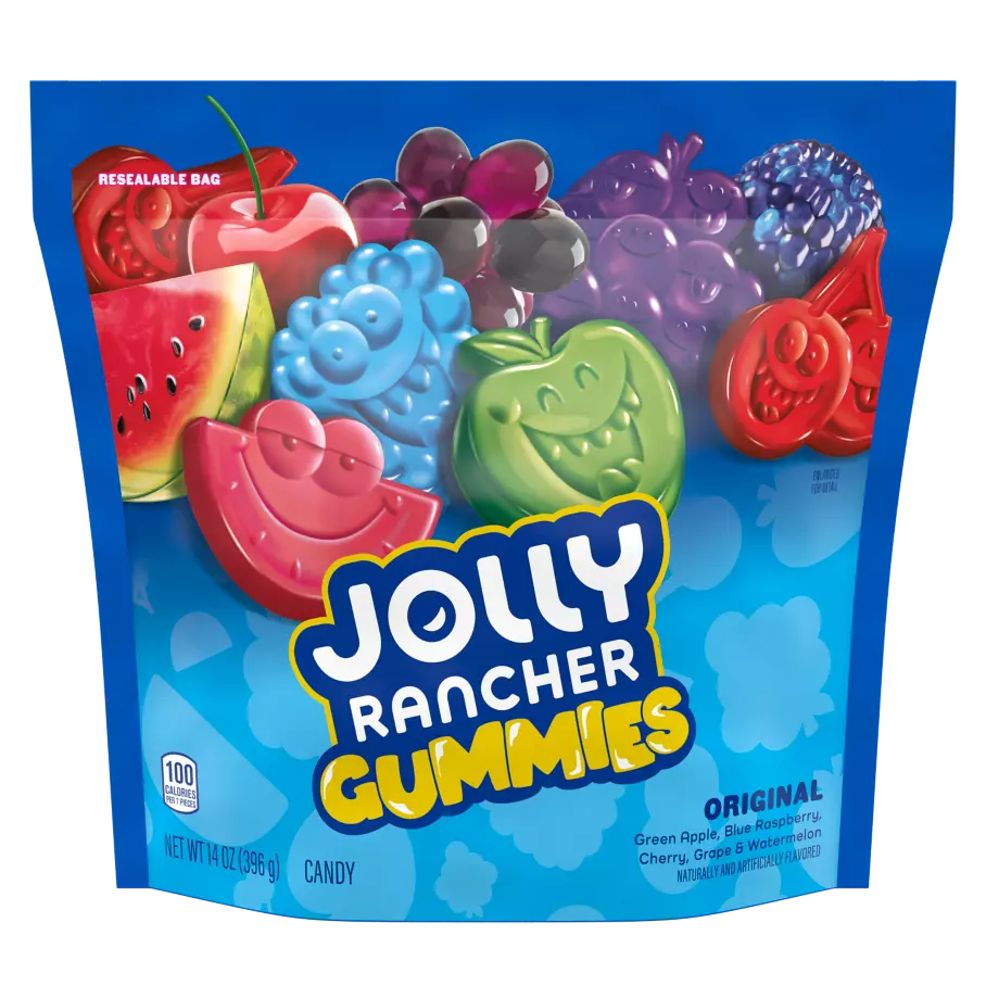 JOLLY RANCHER Gummies Original Flavors, 14 oz bag - Front of Package