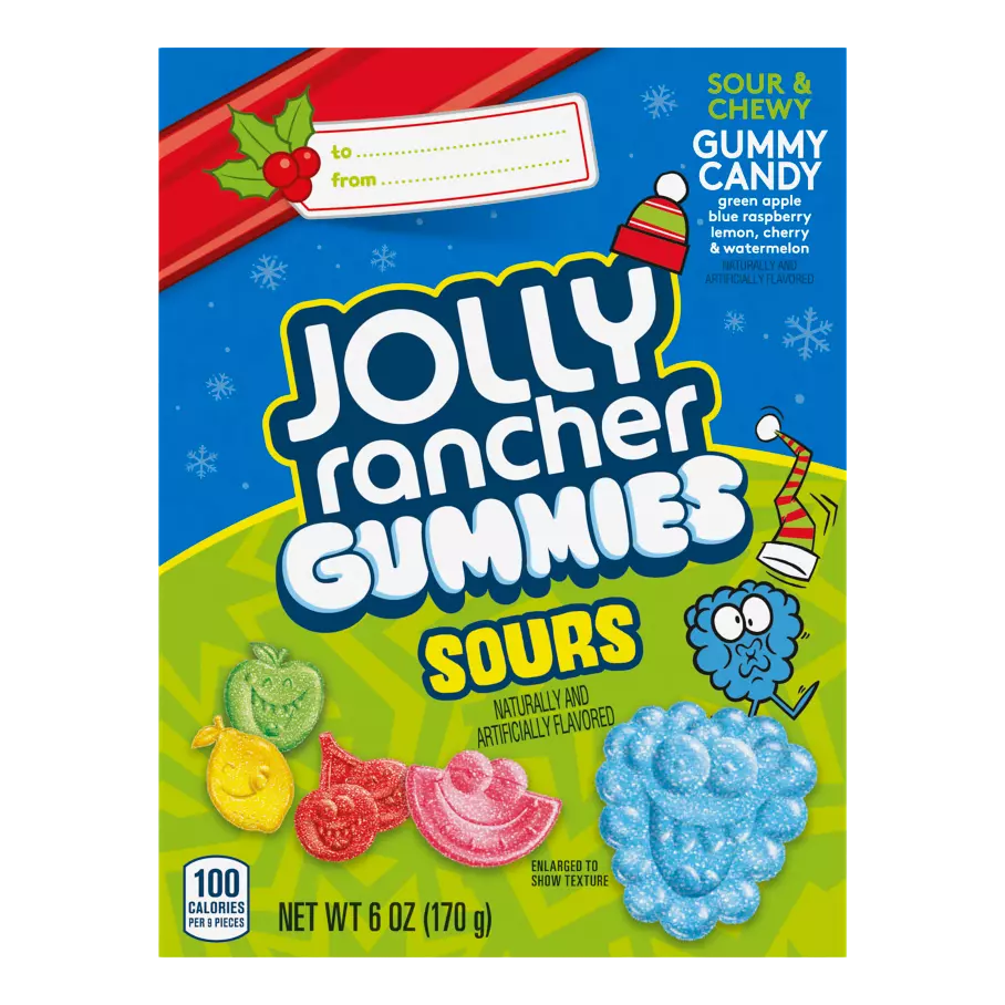 JOLLY RANCHER Holiday Gummies Sours Storybook, 6 oz box - Front of Package