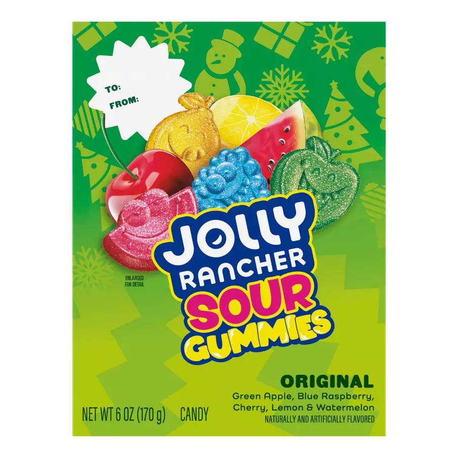 JOLLY RANCHER Holiday Gummies Sours Storybook, 6 oz box - Front of Package