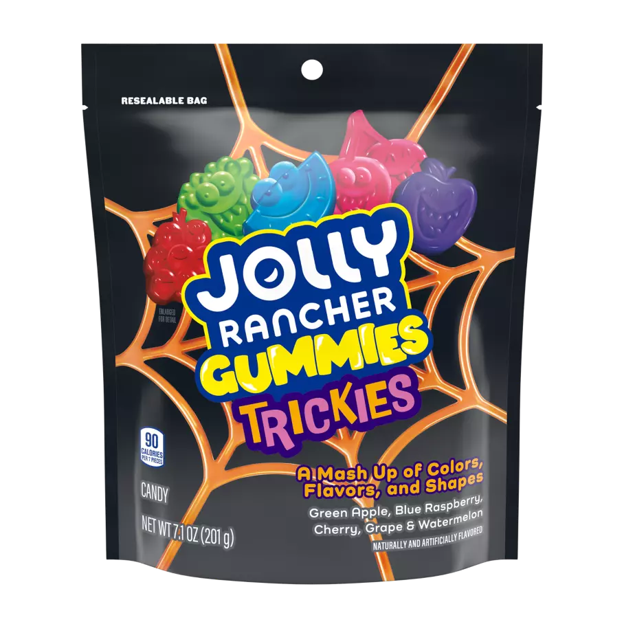 JOLLY RANCHER Gummies Trickies Original Flavors, 7.1 oz bag - Front of Package