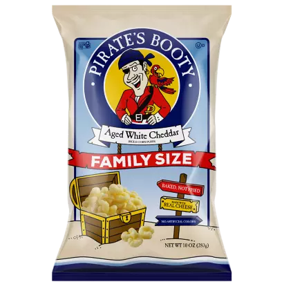 PIRATE'S BOOTY Aged White Cheddar Rice & Corn Puffs, 10 oz bag