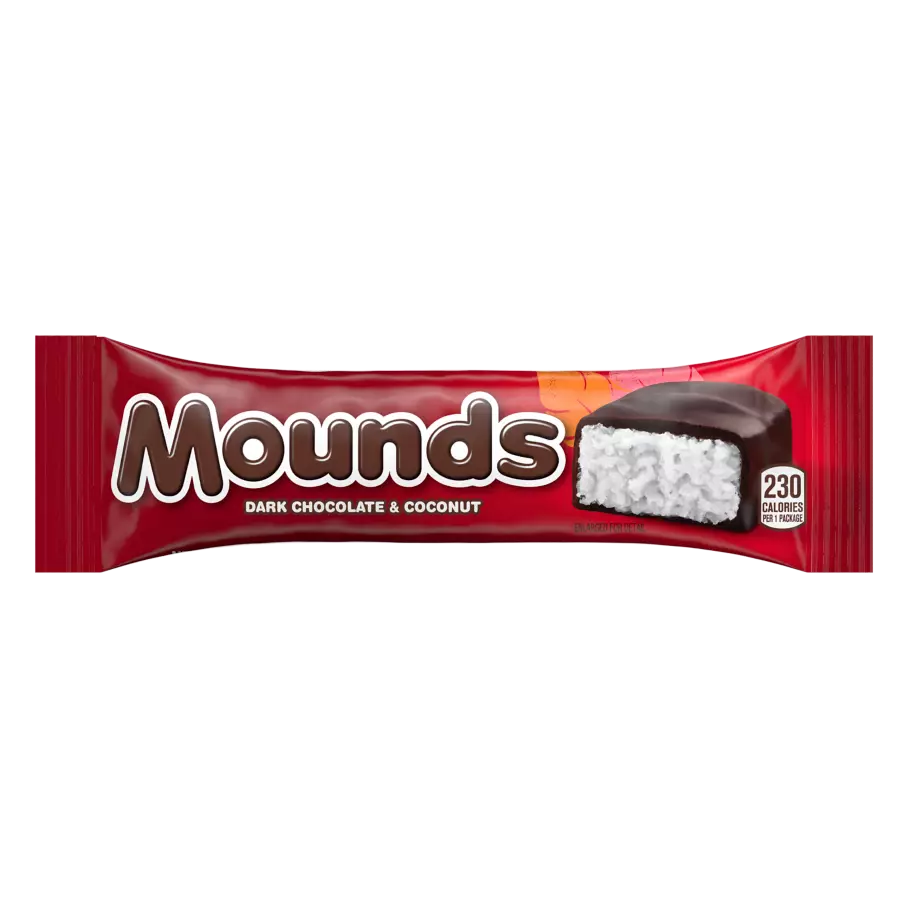 MOUNDS Dark Chocolate and Coconut Candy Bar, 1.75 oz - Front of Package