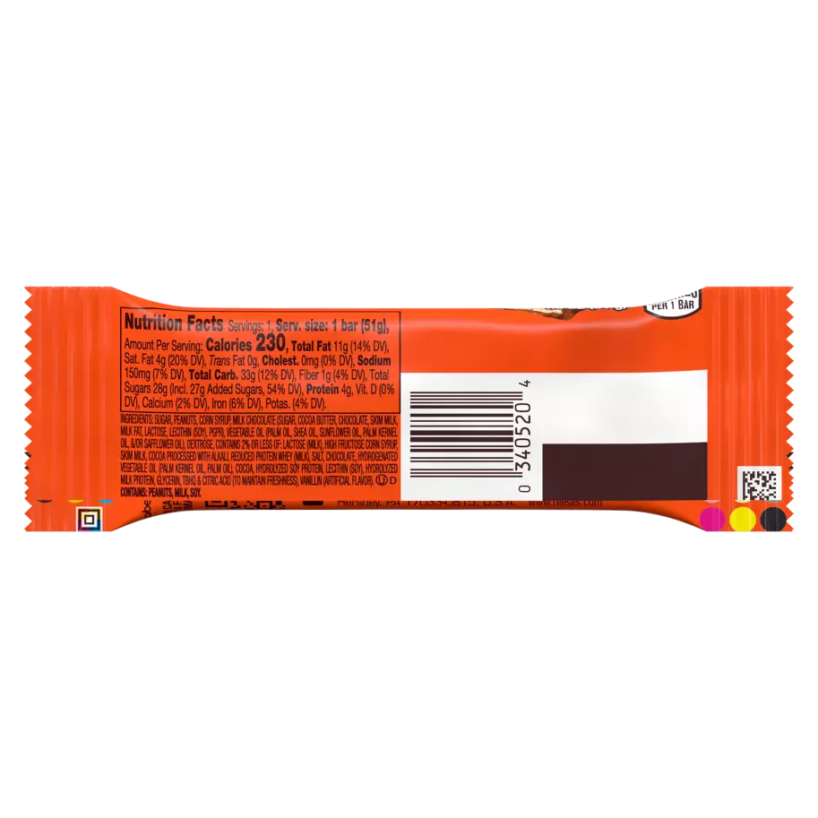 REESE S FAST BREAK Milk Chocolate Peanut Butter Candy Bar 1.8 oz