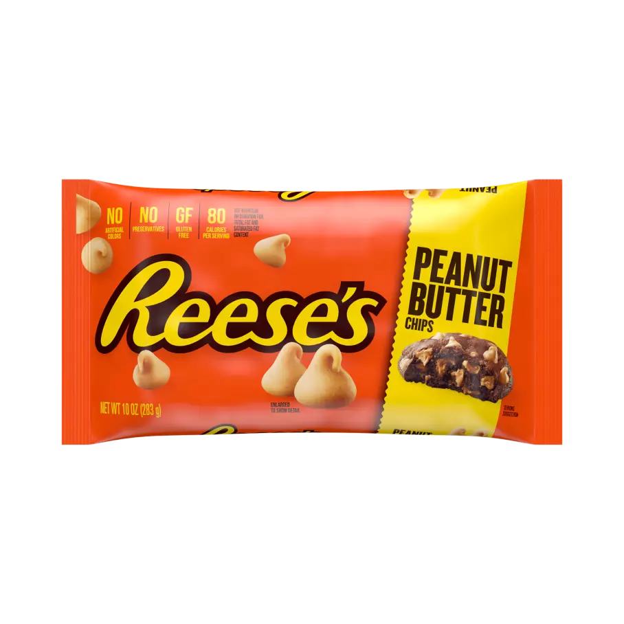 REESE'S Peanut Butter Chips, 7.5 lb box, 12 bags - Front of Individual Package