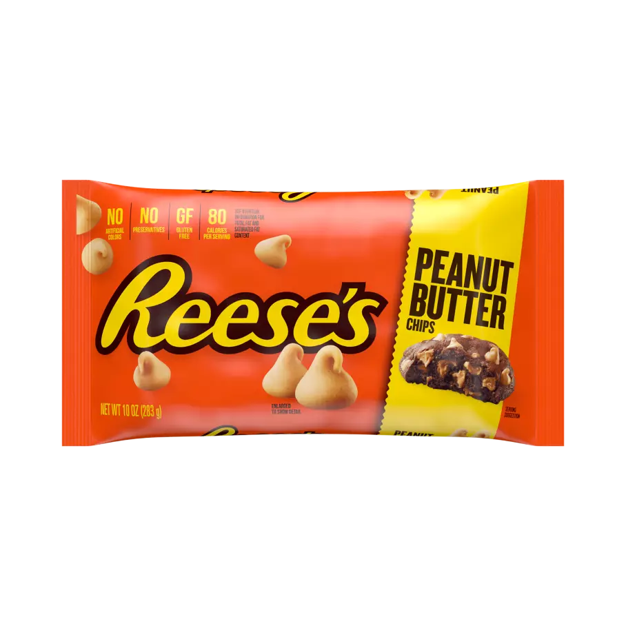REESE'S Peanut Butter Baking Chips, 7.5 lb box, 12 bags - Front of Individual Package