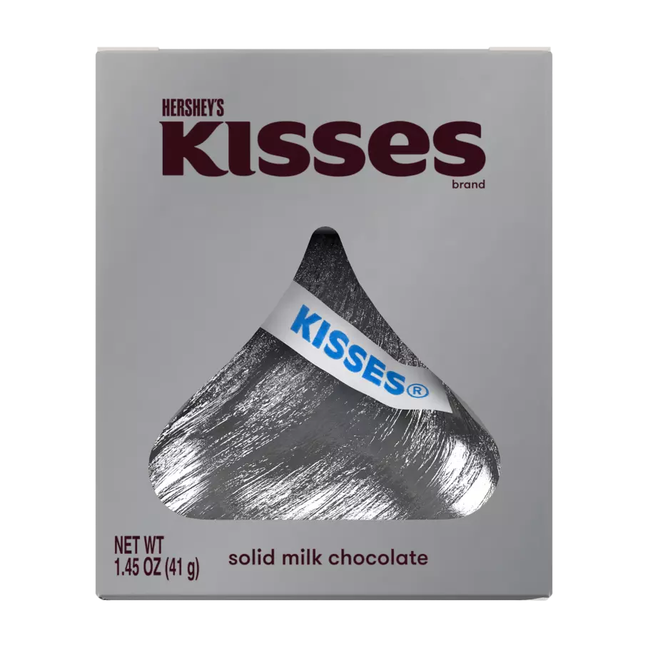 HERSHEY'S KISSES Milk Chocolate Giant Candy, 1.45 oz box - Front of Package