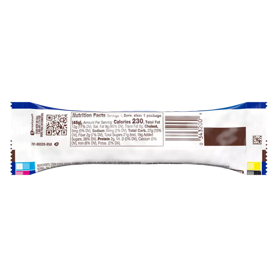 ALMOND JOY Coconut and Almond Chocolate Candy Bar, 1.61 oz - Back of Package