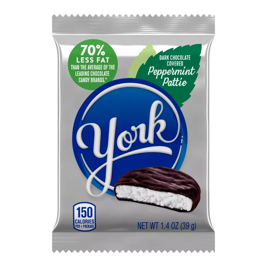 YORK Dark Chocolate Peppermint Patties, 1.4 oz - Front of Package