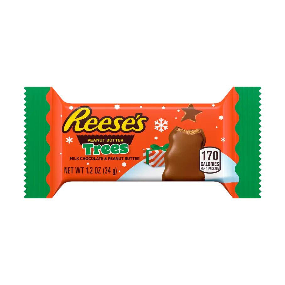 REESE'S Milk Chocolate Peanut Butter Trees, 1.2 oz, 6 pack - Out of Package