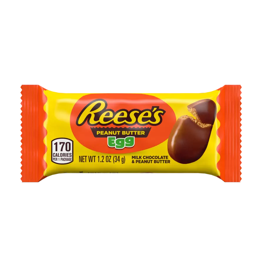 REESE'S Milk Chocolate Peanut Butter Egg, 1.2 oz - Front of Package