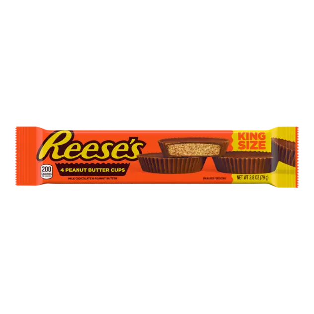 REESE'S Milk Chocolate King Size Peanut Butter Cups, 2.8 oz - Front of Package