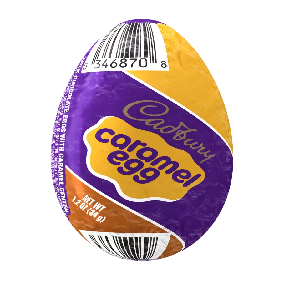 CADBURY CARAMEL EGG Milk Chocolate Eggs, 1.2 oz, 48 count box - Out of Package