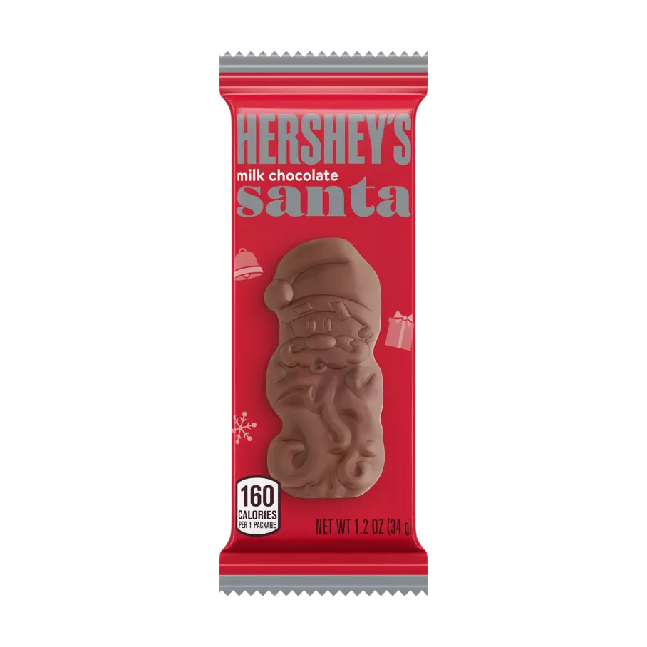 HERSHEY'S Milk Chocolate Santas, 1.2 oz, 6 pack - Out of Package