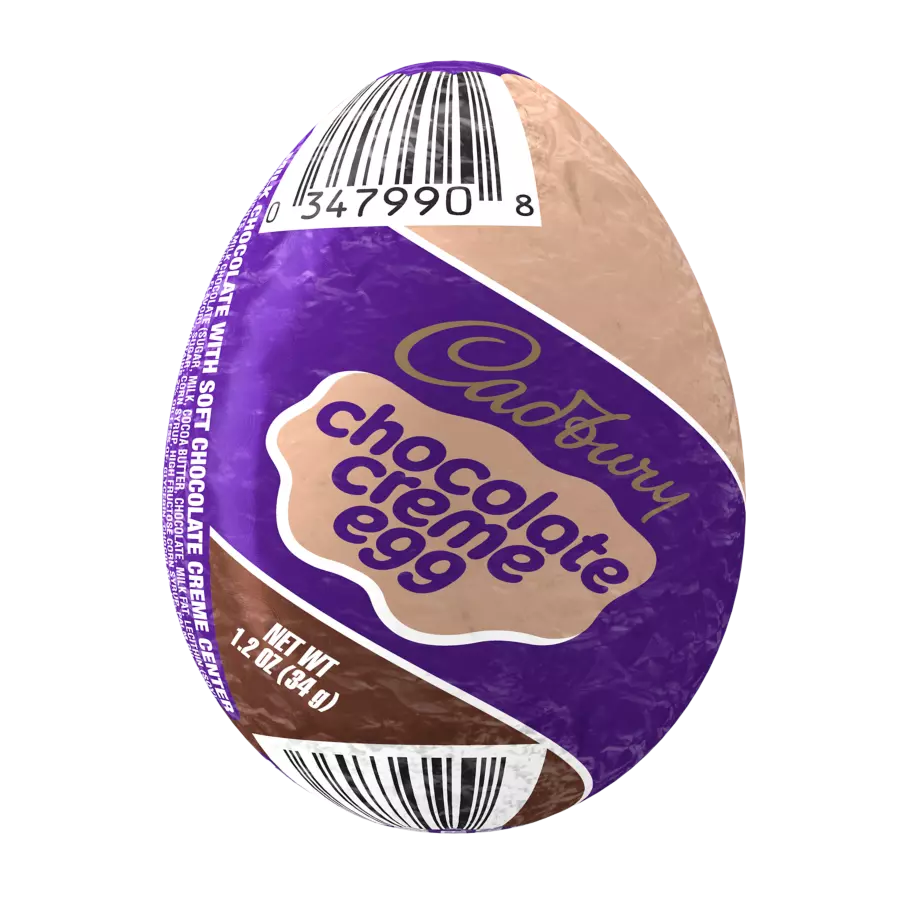 CADBURY CHOCOLATE CREME EGG Milk Chocolate Egg, 1.2 oz - Front of Package