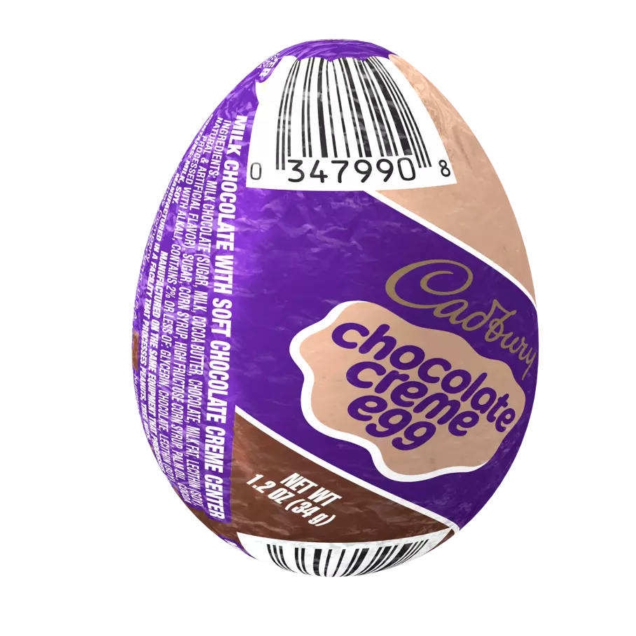 CADBURY CHOCOLATE CREME EGG Milk Chocolate Eggs, 1.2 oz, 4 count box - Out of Package