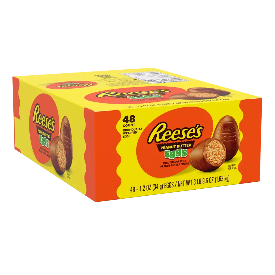 REESE'S Milk Chocolate Peanut Butter Creme Eggs, 1.2 oz, 48 count box