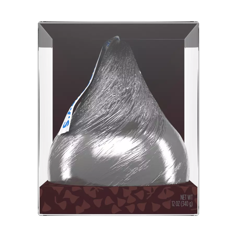 HERSHEY'S KISSES Milk Chocolate Giant Candy, 12 oz box - Front of Package
