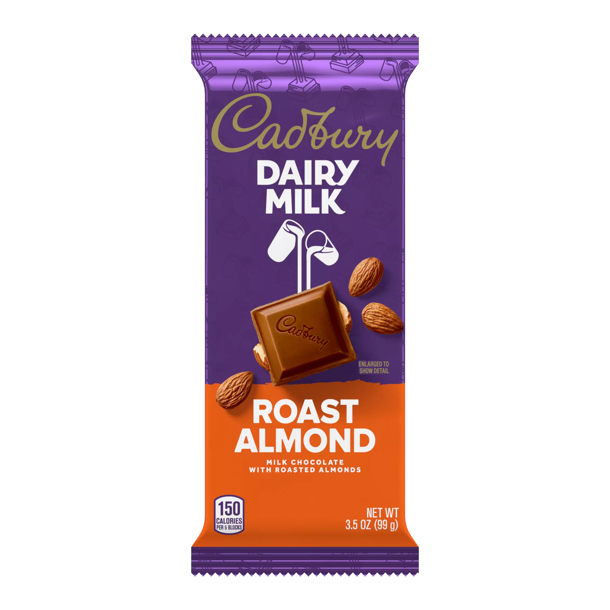 CADBURY DAIRY MILK Roast Almond Candy Bar, 3.5 oz - Front of Package