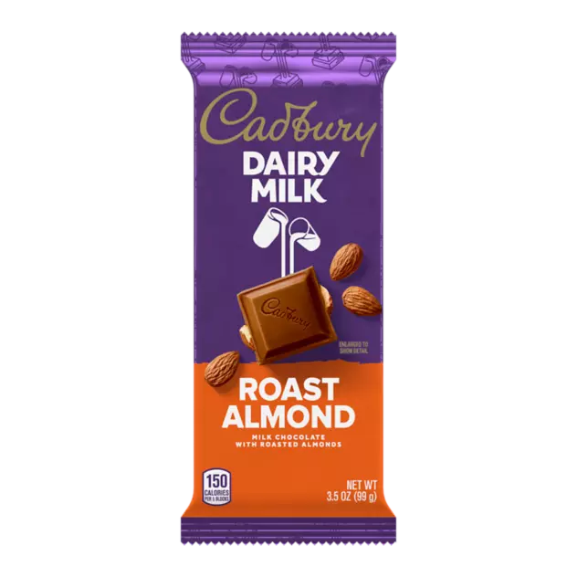 CADBURY DAIRY MILK Roast Almond Candy Bar, 3.5 oz - Front of Package