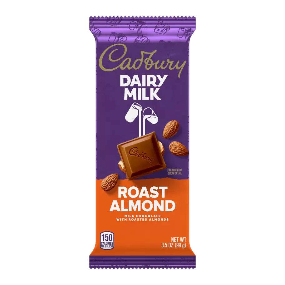 CADBURY DAIRY MILK Roast Almond Candy Bar 3.5 oz