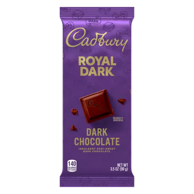 CADBURY ROYAL DARK Dark Chocolate Candy Bar, 3.5 oz - Front of Package