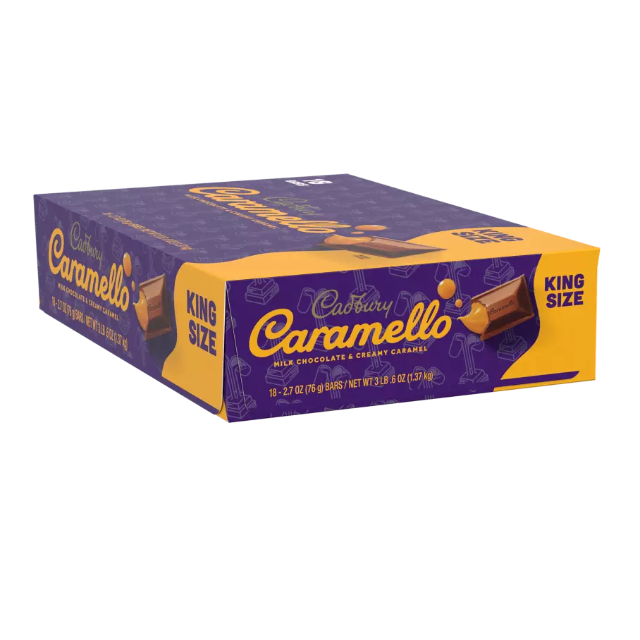 Cadbury Dairy Milk Caramello Milk Chocolate and Creamy Caramel Candy, Bar 4  oz