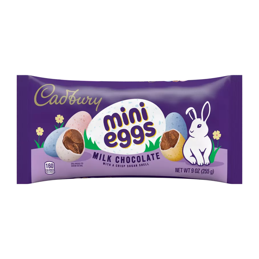 CADBURY MINI EGGS Milk Chocolate Candy, 9 oz bag - Front of Package