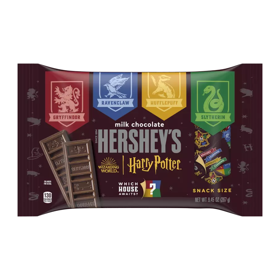 HERSHEY'S Milk Chocolate Snack Size Harry Potter™ Limited Edition Candy Bars, 9.45 oz bag - Front of Package