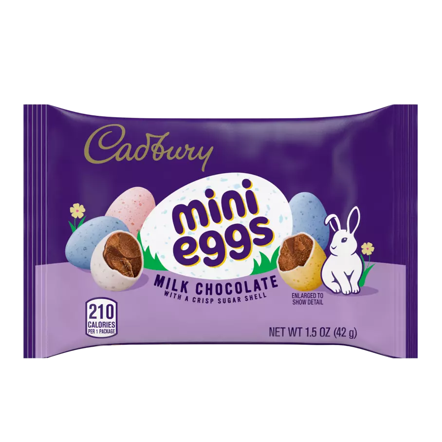 CADBURY MINI EGGS Milk Chocolate Candy, 1.5 oz bag, 36 count box - Out of Package