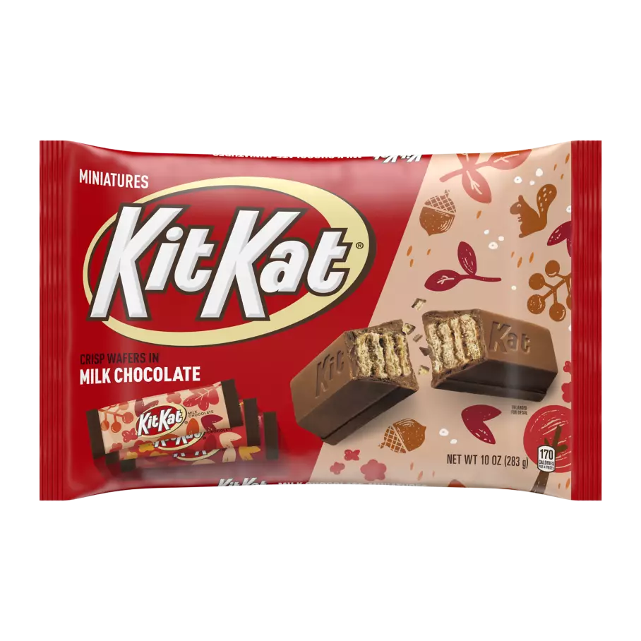 KIT KAT® Fall Harvest Milk Chocolate Miniatures Candy Bars, 10 oz bag - Front of Package