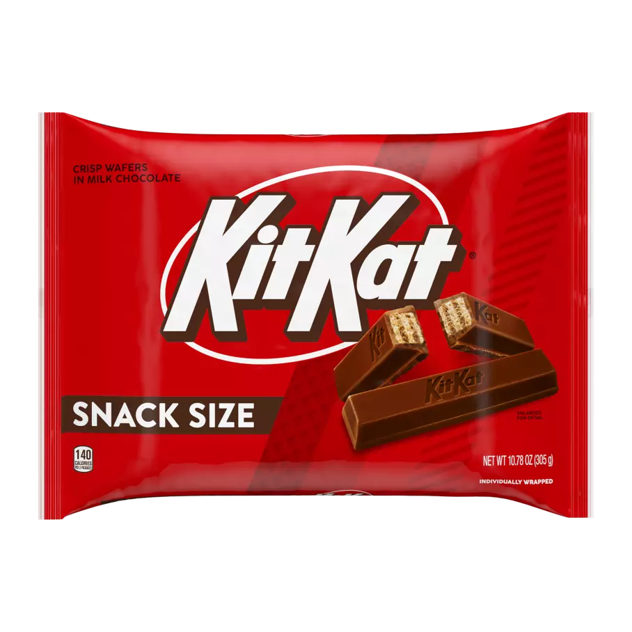 KIT KAT® Milk Chocolate Snack Size Candy Bars, 10.78 oz bag - Front of Package