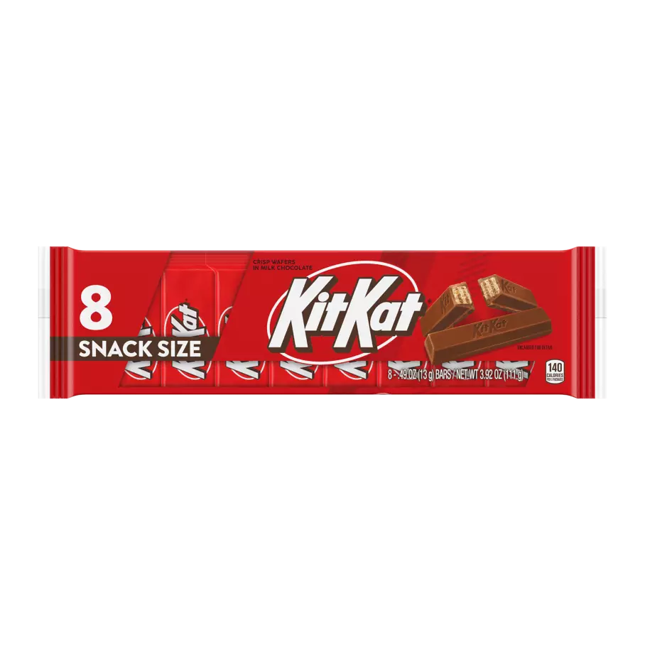 KIT KAT® Milk Chocolate Snack Size Candy Bars, 3.92 oz, 8 pack - Front of Package