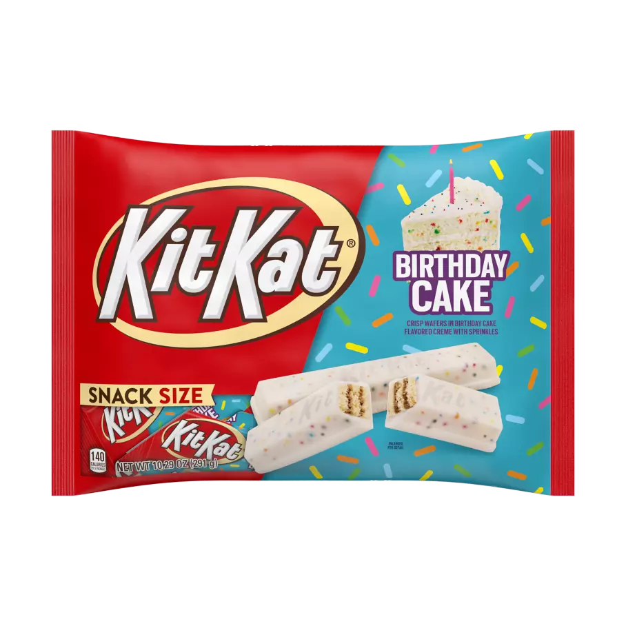 KIT KAT® Birthday Cake Snack Size Candy Bars, 10.29 oz bag