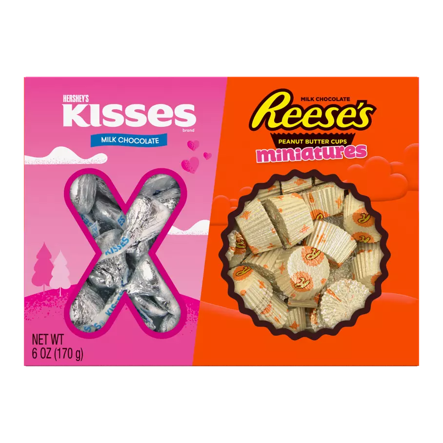 Hershey Valentine's XO Milk Chocolate Assortment, 6 oz gift box - Front of Package